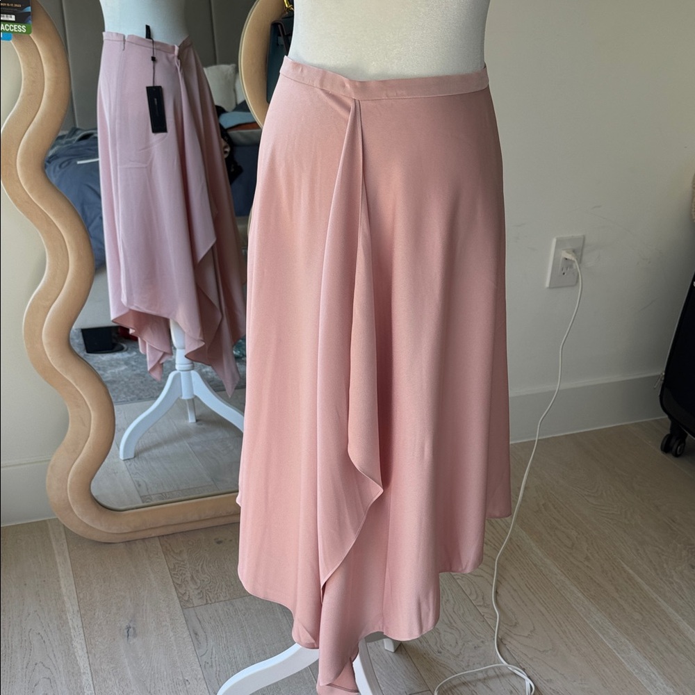 NWT Elegant Pink Satin Women's Skirt